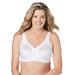 Plus Size Women's Full Figure Plus Size MagicLift Natural Shape Front-Close Bra Wirefree 1210 by Glamorise in White (Size 38 C)