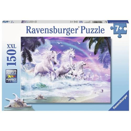 Ravensburger Kinderpuzzle - 10057 Einhörner am Strand - Einhorn-Puzzle für Kinder ab 7 Jahren, mit 150 Teilen im XXL-For