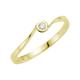 Orolino Ring 585/- Gold Brillant Weiß Glänzend 0,06Ct. (Größe: 054 (17,2))