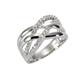 Zeeme Silber Ring 925/- Sterling Silber Zirkonia Weiß Glänzend (Größe: 018 (57,0))