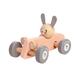 Holzauto Rennwagen Mit Hase In Rosa