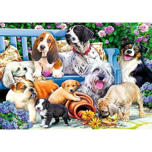 Hunde im Garten (Puzzle)