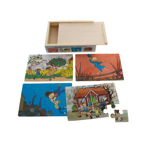 Puzzlebox Lindgren 4X12-Teilig In Bunt