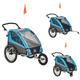 3In1 Kinderwagen Auch Als Jogger Und Fahrradanhänger (Farbe: Blau)