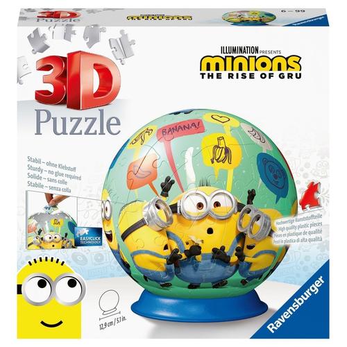 Ravensburger 3D Puzzle 11179 - Puzzle-Ball Minions - 72 Teile - Puzzle-Ball Für Minions-Fans Ab 6 Jahren