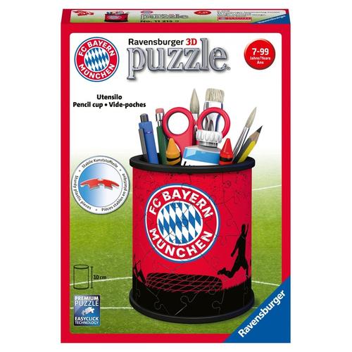 Ravensburger 3D Puzzle 11215 - Utensilo Fc Bayern - 54 Teile - Stiftehalter Für Fc Bayern München Fans Ab 6 Jahren, Schr