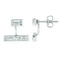 Buckley London Ohrstecker Rhodiniert Mit Zirkonia Messing Zirkonia Weiß 1,3Cm Glänzend