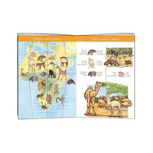 Geschichtenpuzzle World's Animals Mit Broschüre 100-Teilig