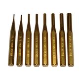 Grace USA Gun Care Brass Pin Punch Set 8 pcs GRPS8