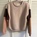 American Eagle Outfitters Tops | American Eagle Fleece Sweatshirt /Sweater - Small | Color: Cream/Purple | Size: S