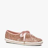 Kate Spade Shoes | Keds X Kate Spade New York Rose Gold Glitter Sneakers With Satin Laces Size 6 | Color: Gold/Pink | Size: 6