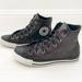 Converse Shoes | Converse Leather Chuck Taylor All Star High Top Sneaker Black/Cranberry | Color: Black/Red | Size: 5.5