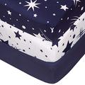 Belsden 3 Pack Microfiber Durable Crib Sheets Fitted, Silky Soft Smooth Breathable Baby Sheets Set, 28''x52 Fits Standard Crib and Toddler Mattresses,White Star & Navy & Navy Star