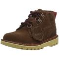 Kickers Junior Boy's Kick Hi Winter Ankle Boot, Dark Brown, 1 UK