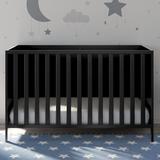 Graco Theo 3-in-1 Convertible Crib Wood in Black | 33.46 H x 55.35 W x 28.94 D in | Wayfair 04522-40B