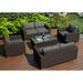 Wade Logan® Buckholtz 5 Piece Double Sofa Set w/ Cushions Synthetic Wicker/All - Weather Wicker/Wicker/Rattan in Gray | Outdoor Furniture | Wayfair