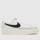 Nike blazer platform low trainers in white & black