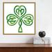 The Holiday Aisle® Gilded Shamrock III by Victoria Borges - Picture Frame Painting on Canvas in Green/White | 16 H x 16 W x 1.875 D in | Wayfair