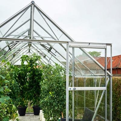 Gewächshaus Magnum 148 - 11,5 m², silber, 446x257x258 cm mit 3 mm Sicherheitsglas