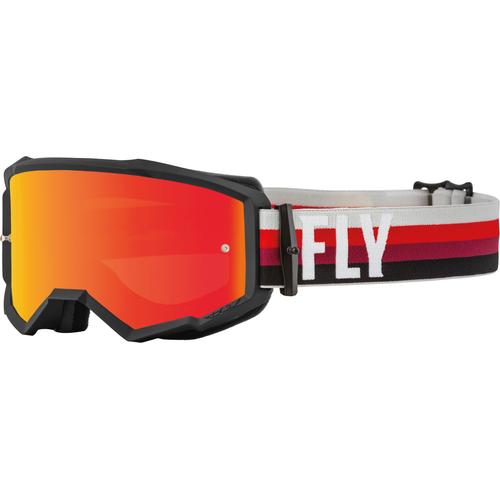 Fly Racing Zone Motocross Brille, schwarz-rot