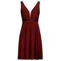 APART Fashion Cocktailkleid aus Allover glitzerndem Jersey, dunkelrot, 40, 43021