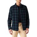 FJALLRAVEN Herren Övik Comfort Flannel Shirt M Langarm-Hemd, Dunkles Marineblau-arktisches Grün, M