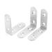 Flat L Shape Shelf Support Corner Brace Angle Bracket 5 x 5cm 3Pcs - Silver Tone