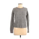 Abercrombie & Fitch Sweatshirt: Gray Color Block Tops - Women's Size X-Small