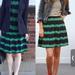 J. Crew Skirts | J.Crew Blue/Green Silk Skirt | Color: Blue/Green | Size: 00