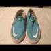 Nike Shoes | Blue & White Nike Toki Slip On Sneakers Size (Gs) Us 5.5y | Color: Blue | Size: 5.5g