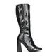 ESSEX GLAM Womens Knee Calf High Boots Ladies Block Heel Party Square Toe Long Shoe Size 3-8