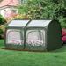 Outsunny 49.2' W x 98.4' D Greenhouse PVC Vinyl/Steel in Gray/Green | 52.8 H x 49.2 W x 98.4 D in | Wayfair 845-405