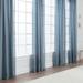 Red Barrel Studio® Moller Flax Textured Solid Semi-Sheer Rod Pocket Curtain Panels Polyester in Green/Blue | 108 H in | Wayfair