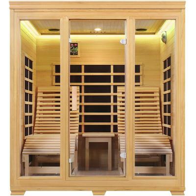 Infrarotkabine Billund – Dual-Heizsystem Infrarotsauna - 2 Personen – LED-Farblicht, digitaler