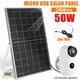 Panneau solaire 50W avec Micro USB 6V pour caméra de sécurité en silicium monocristallin pour