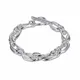 Bracelet couleur argent 925 pour femmes bijoux timbre chaîne à maillons cadeau vente en gros