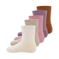 ewers - Socken Uni Colour 5Er Pack In Latte/Natur/Toffee/Rosa, Gr.19-22