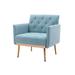 Vintage Flair Accent Chair,Leisure Single Sofa with Rose Golden Feet