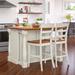 Homestyles Monarch 3-Piece Off-White Wood Kitchen Island Set with Wood Top - 48' x 25' x 36'