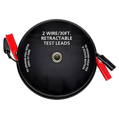 18 Gauge Wire 30' Retractable Test Leads with Insulated Alligator Clips - 7.75" x 7.63" x 1.13"