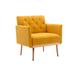 Vintage Flair Accent Chair,Leisure Single Sofa with Rose Golden Feet