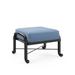 Outdoor Deluxe Ottoman Cushion - Frida Leaf Coastal Blue, Large - Frontgate