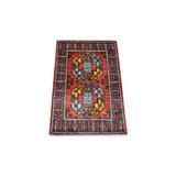 Shahbanu Rugs Coral Rug Afghan Ersari with Elephant Feet Design, Natural Dyes, Hand Knotted Ghazni Wool Oriental Rug (2'0"x3'0")