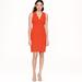 J. Crew Dresses | J. Crew Red-Orange Faux-Wrap Dress (Nwot) | Color: Orange/Red | Size: 6