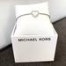 Michael Kors Jewelry | Authentic Michael Kors Silver Tone Heart Adjustable Bracelet | Color: Silver | Size: Os