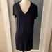 Madewell Dresses | Madewell Black Vneck Short Sleeve Shift Mini Dress | Color: Black | Size: Xs