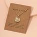 Anthropologie Jewelry | 3/$30 New! Sun Make A Wish Necklace With Card Minimalist Dainty Boho | Color: Gold | Size: Os