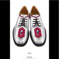 Gucci Shoes | Authentic Gucci Glitter Oxford Shoes | Color: Red/Silver | Size: 31geu