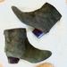 Anthropologie Shoes | Anthro Schuler & Sons Suede Western Boots | Color: Brown/Green | Size: 11