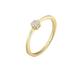 Elli DIAMONDS - Verlobung Blume Diamant (0.045 ct.) 375 Gelbgold Ringe Damen